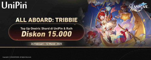 [All Aboard: Tribbie] Top Up Honkai: Star Rail di UniPin & Raih Diskon 15.000